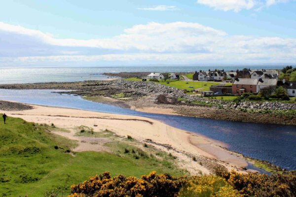 View of Brora village in the north of Scotland